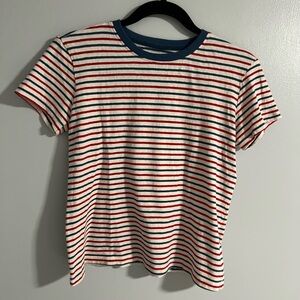 Velvet Multicolor Striped Tee